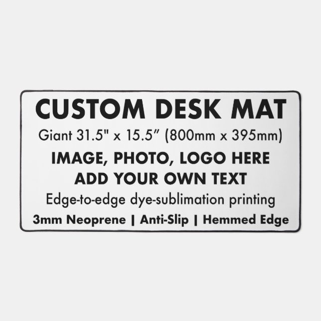 Custom Desk Mat - Giant Desk Protector Pad 31.5" (Front)