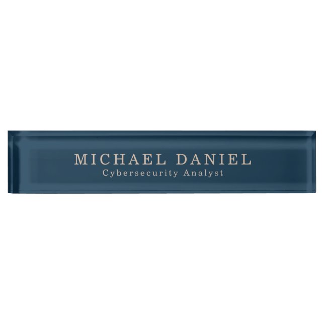 Custom Desk Name Plate for Cybersecurity Pro (Front)