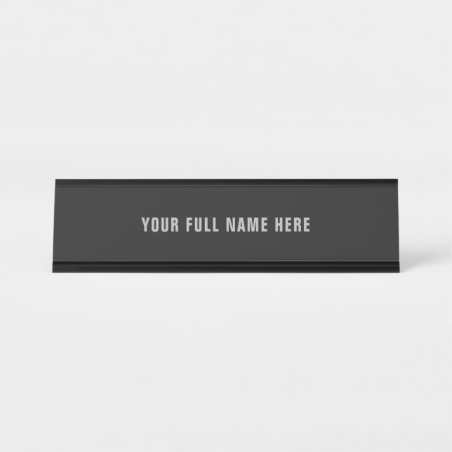 Custom Desk Name Plate or Door Sign Template (Front)