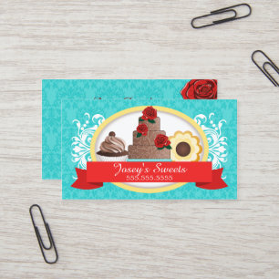 Custom Desserts Bakery Business Card