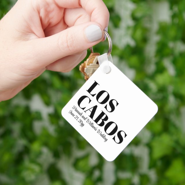 Custom Destination Wedding Welcome to Los Cabos Keychain (Hand)