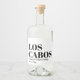 Custom Destination Wedding Welcome to Los Cabos Liquor Bottle Label