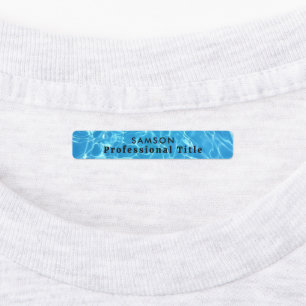 Custom details blue water textured employee