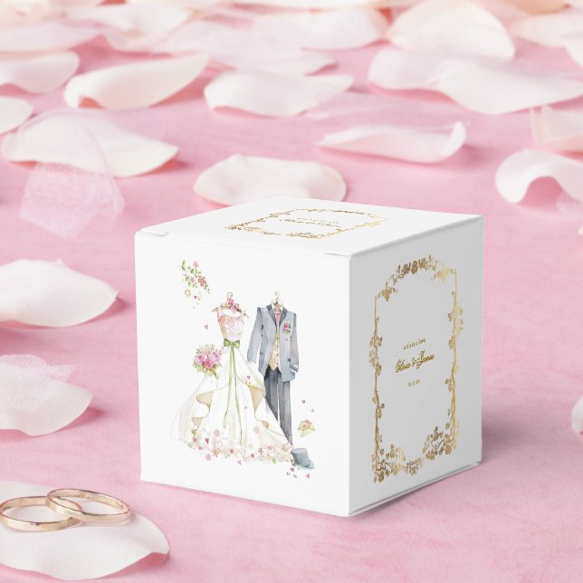 Custom details Bride & Groom No 2 Favor Box (Wedding)