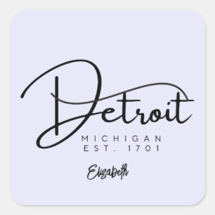 Custom Detroit Lavender Sticker