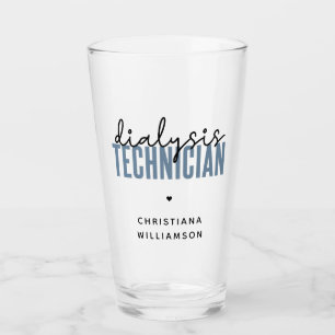 Custom Dialysis Technician Nephrology Tech Gifts Glass