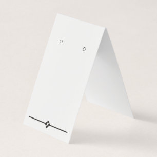 Custom Diamond Folded Tent Earring Display Cards