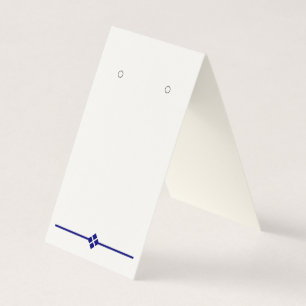 Custom Diamond in Blue Folded Tent Earring Cards