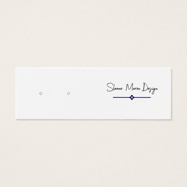 Custom Diamond Mini Post/Stud Earring Display Card (Front)