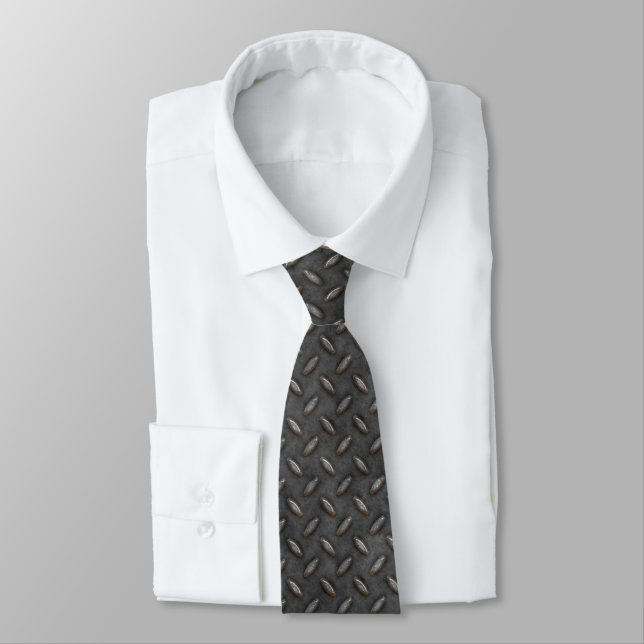 Custom Diamond Plate Tie (Tied)