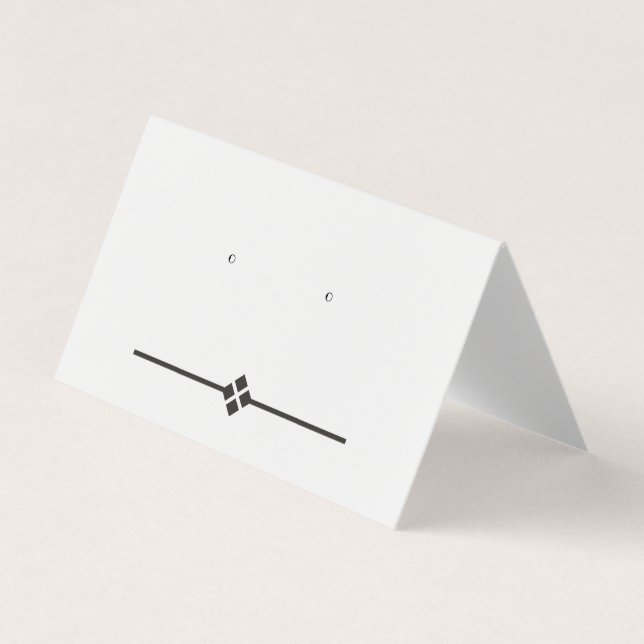 Custom Diamond Tentfold Stud Earring Display Cards (Front)