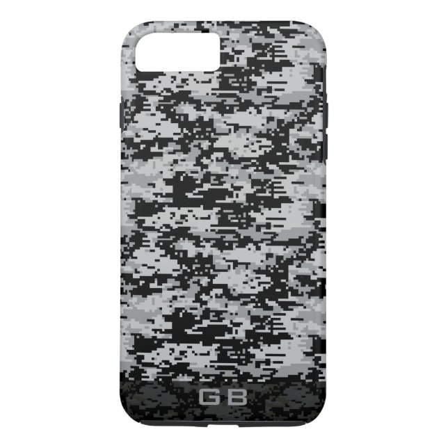Custom Didgital Camo Monogram Case-Mate iPhone Case (Back)
