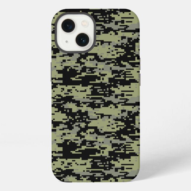 Custom Didgital Camo Monogram iPhone Case (Back)