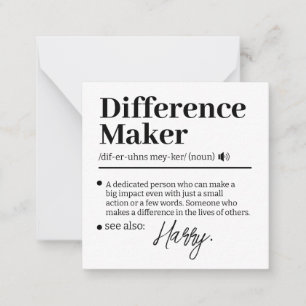 Custom Difference Maker, Mentor Appreciation Gift Card