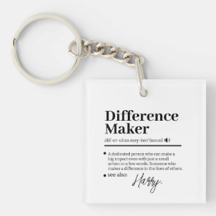 Custom Difference Maker, Mentor Appreciation Gift Keychain
