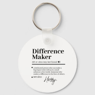 Custom Difference Maker, Mentor Appreciation Gift Keychain