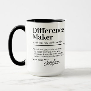 Custom Difference Maker, Mentor Appreciation Gift  Mug
