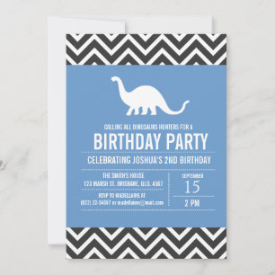 Custom Dinosaurs Birthday Party Invitation for Boy