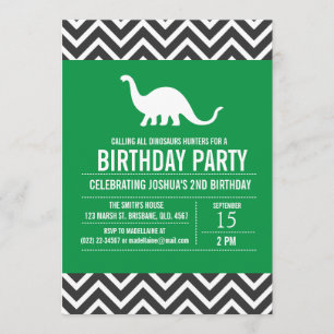 Custom Dinosaurs Birthday Party Invitation for Boy