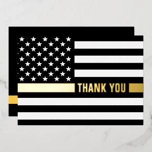 Custom Dispatchers Thin Gold Line Appreciation  Foil Holiday Card