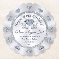 Custom Disposable Coasters, Birthday, Anniversary