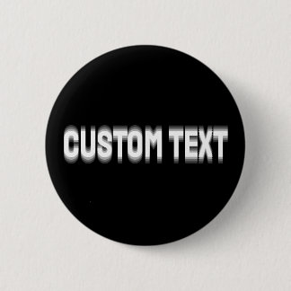 Custom Distortion Glitched Text Effect 2 Inch Round Button