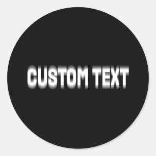 Custom Distortion Glitched Text Effect Classic Round Sticker
