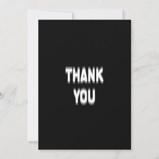 Custom Distortion Glitched Text Effect Thank You Card