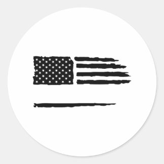 Custom Distressed Flag Classic Round Sticker