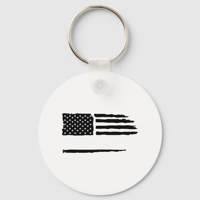 Custom Distressed Flag Keychain (Front)