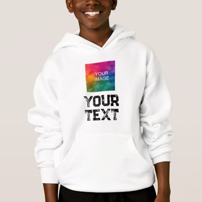 Custom Distressed Text Image Template Kids Boys (Front)