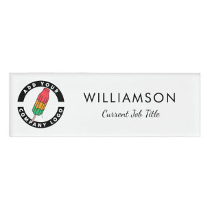 Custom DIY Business Logo Company Employee Name Tag