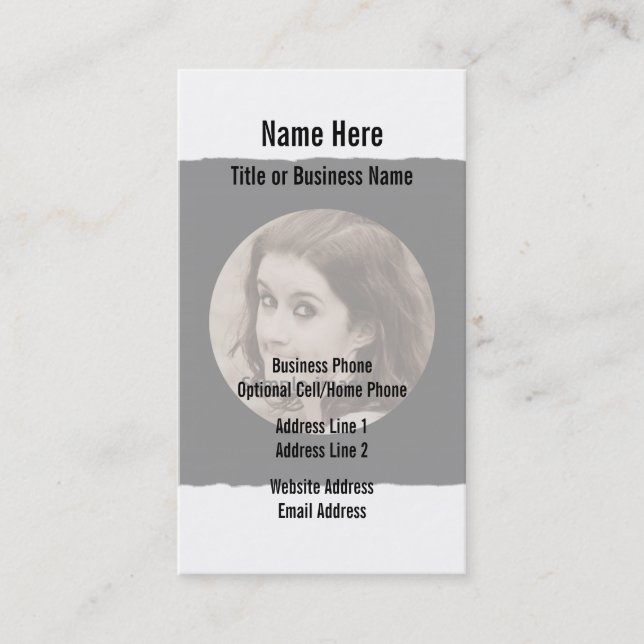 Custom DIY | Personalized Photo Frame Business Card (Front)