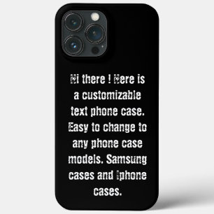 Custom DIY text modern trendy black and white chic iPhone 13 Pro Max Case