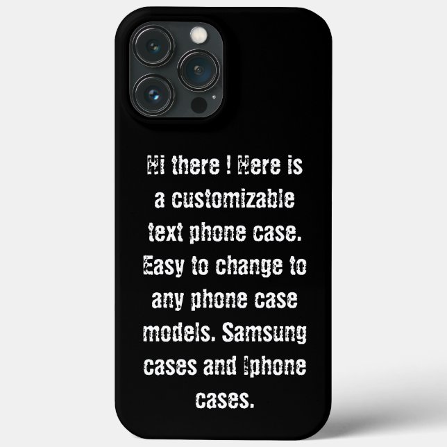 Custom DIY text modern trendy black and white chic Case-Mate iPhone Case (Back)