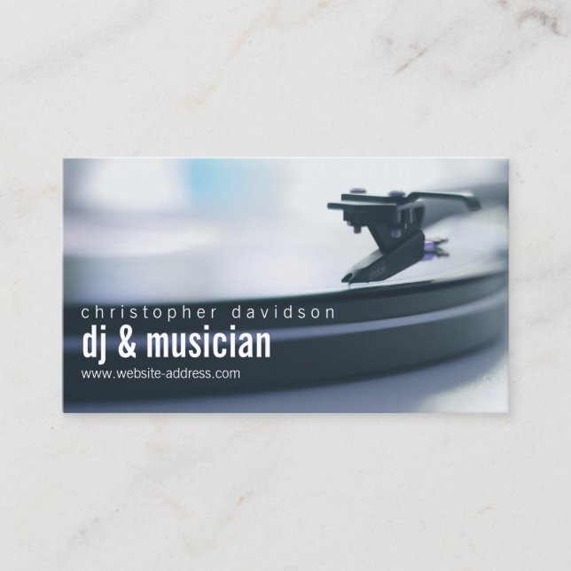 Custom DJ Turntable Business Card (Front)