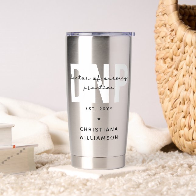 Custom DNP Doctor of Nursing Practice Graduation  Insulated Tumbler (Living Room)