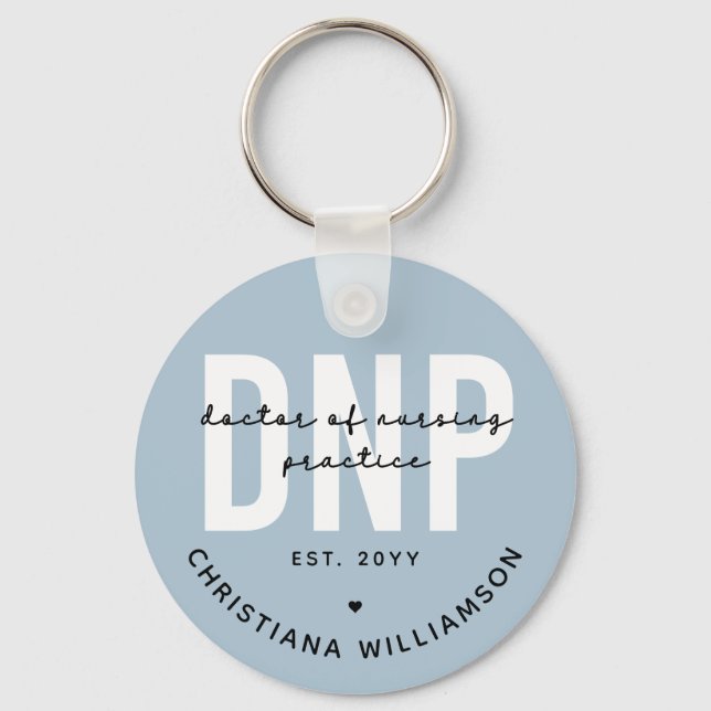 Custom DNP Doctor of Nursing Practice Graduation Keychain (Front)