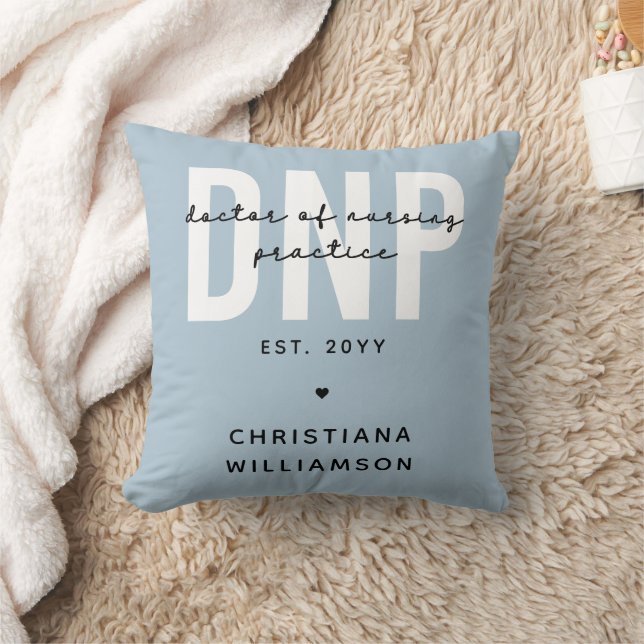 Custom DNP Doctor of Nursing Practice Graduation Throw Pillow (Blanket)