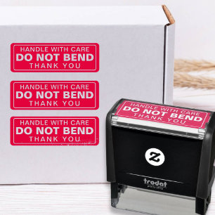 Custom Do Not Bend    Handle with Care Self-inking Stamp