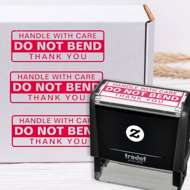 Custom Do Not Bend  | Handle with Care Self-inking Stamp (Creator Uploaded)