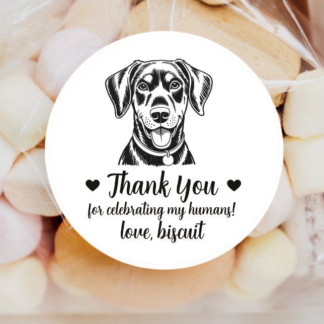 Custom Doberman Dog Wedding Favour Stickers (Creator Uploaded)
