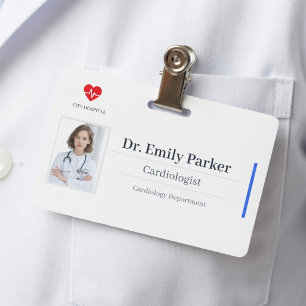 Custom Doctor ID Badge Template   Photo