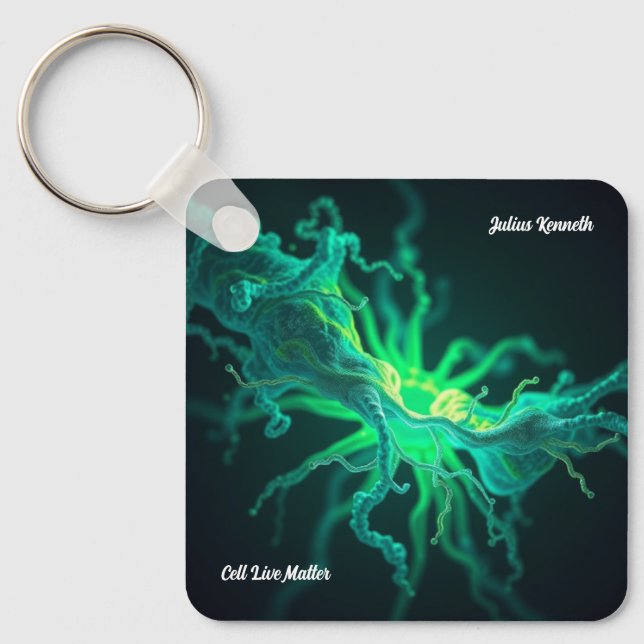 Custom Doctor Nurse Biological Cell Science Art Keychain (Front)