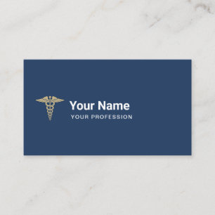 Custom Doctor Nurse Caduceus Medical Business Card
