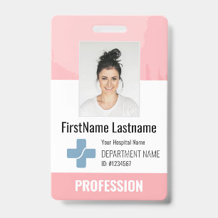 Custom Doctor, Nurse, Health Aide Photo ID Badge