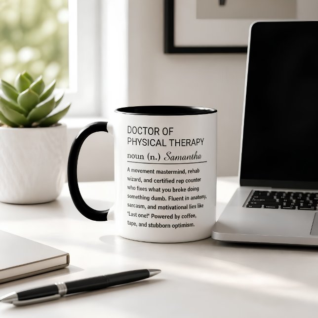 Custom Doctor of Physical Therapy Definition Coffee Mug (Creator Uploaded)