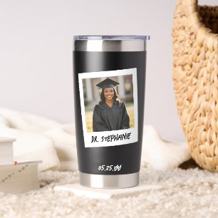 Custom Doctor Phd Graduation Snapshot Style Photo Insulated Tumbler