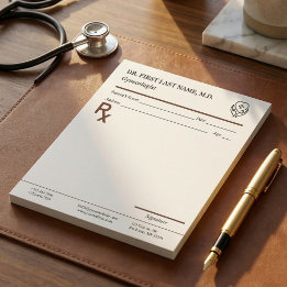 Custom Doctor Prescription Notepad Editable RX Pad