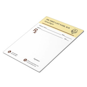 Custom Doctor Prescription Notepad Editable RX Pad